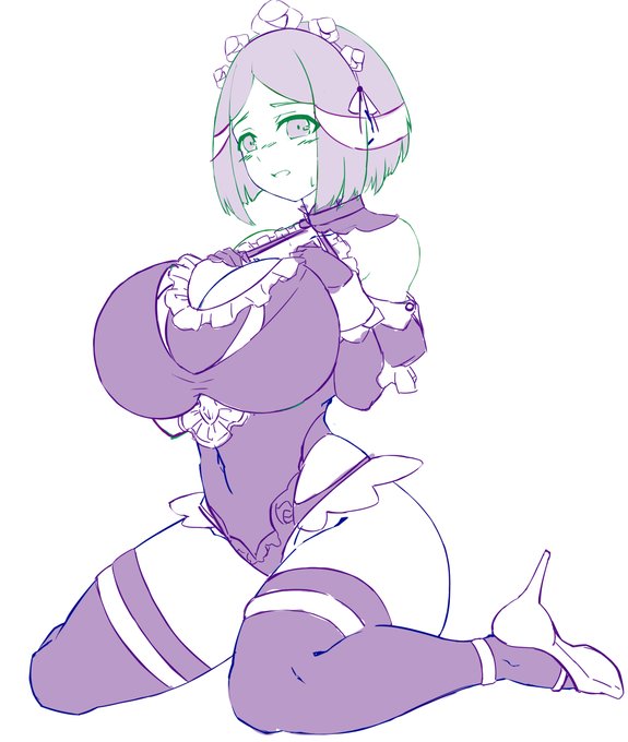 本日のざっくりラフ。
バトルシャトレーヌのルスワールちゃん。 