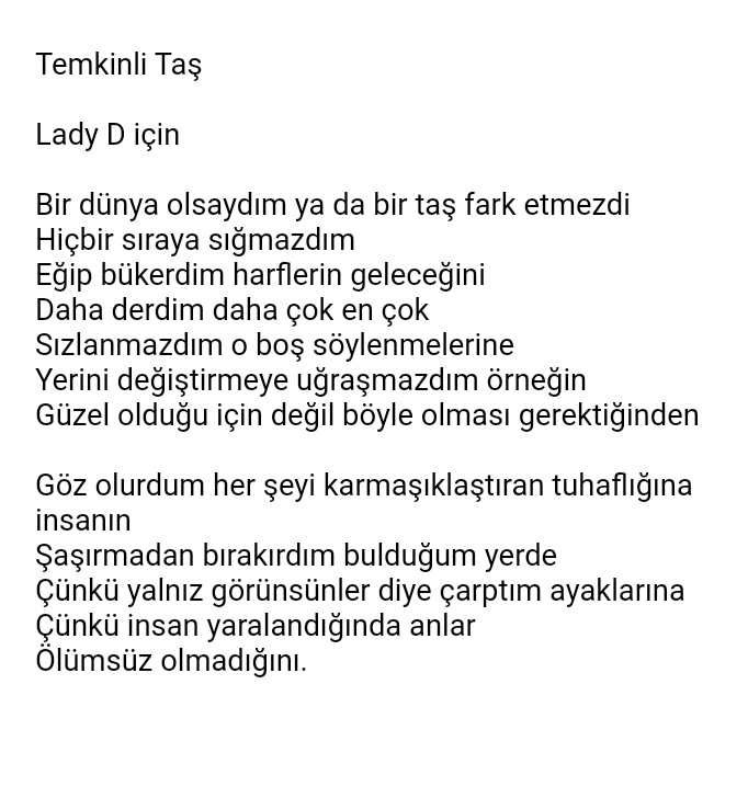 Şiirden olabildiğince sakınılan ve kaçılan bir dünyaya, nükleer bir travma yaşatmak isteyen bir şairin yazdıklarıdır, Andrei Pachinzki'den Temkinli Taş.
