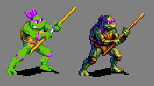 While waiting for my physical copy of TMNT Shredders Revenge, I began to wonder how original Turtles in Time  charachter sprites might have looked like if the artwork were inspired by the 1990 live action movie. It was a very fun exercise! #pixelart