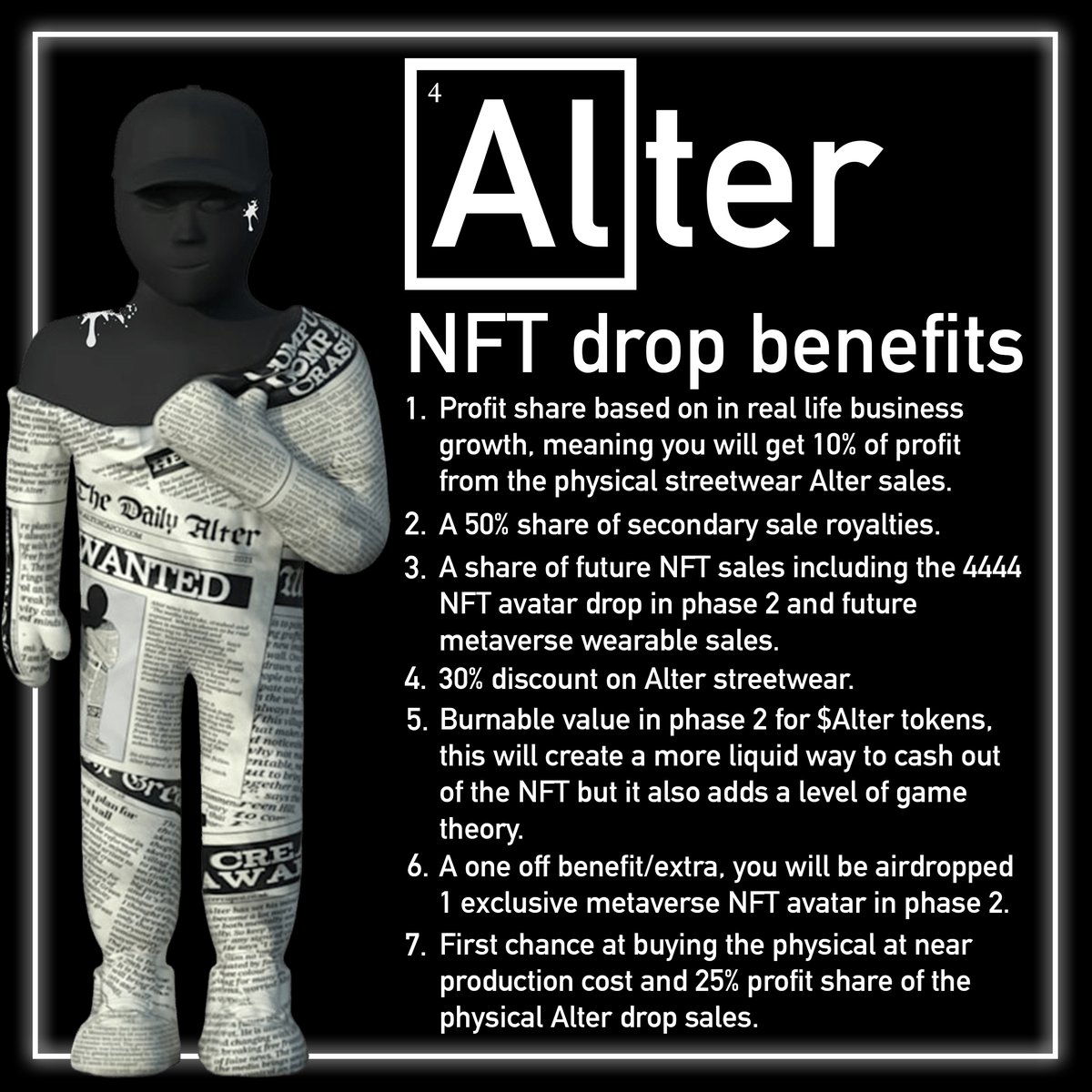 🎁‼️Launch date giveaway‼️🎁

It is official, we have our launch date and to celebrate we are giving away:
1x free mint.
1x free Alter cap.
1x free Alterian NFT badge.
3x Whitelist spots.

To enter: 
1⃣ Retweet.
2⃣ Tag 2 friends.
$icx #icx