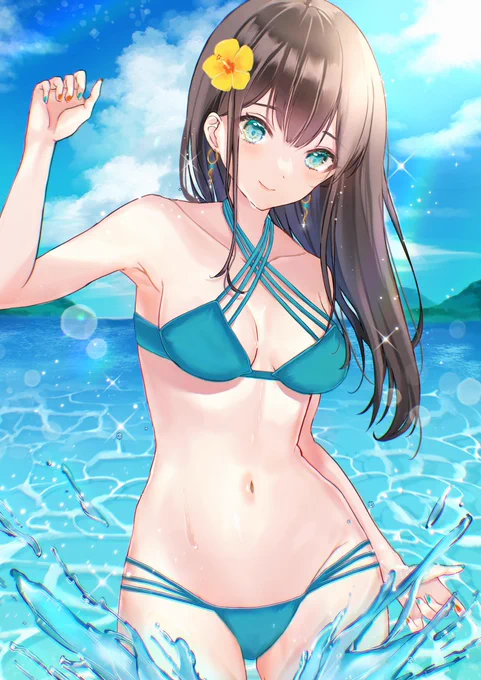 #ビキニの日
ビキニの日!久しぶりの再掲😊
すっかり暑い…夏ですね👙🐠✨ 