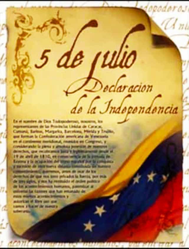 5 de julio, declaración de la Independencia de Venezuela

#CubaPorLaVida #CubaPorLaPaz #211AñosDeIndependencia