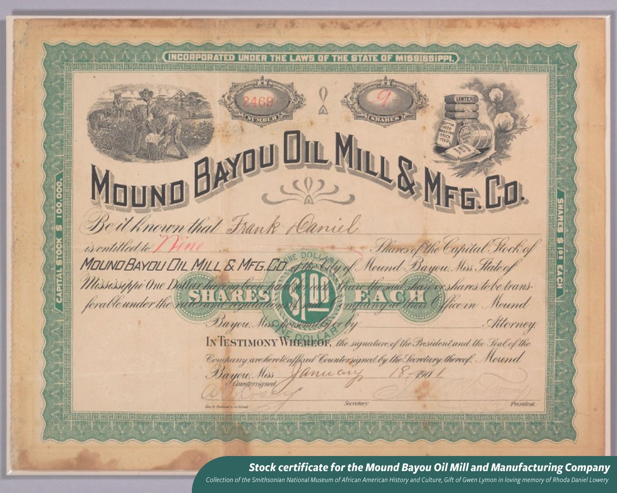 Mound Bayou in the Mississippi Delta was founded by 3 formerly enslaved African American cousins in 1887. Their vision was to create a self-reliant, autonomous, Black community. 

The NYT estimated in 1910 that 90% of its 8K residents owned homes &amp; had “snug bank accounts.”