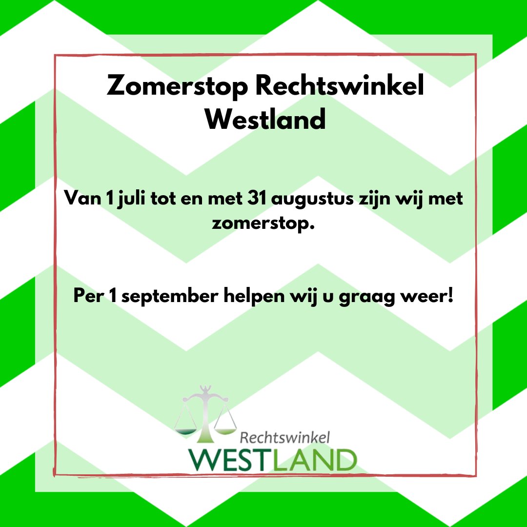 Van 1 juli tot en met 31 augustus zijn wij met zomerstop.

Per 1 september helpen wij u graag weer!