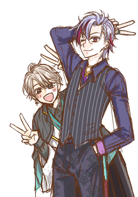 ちょっと現実逃避らくがき。
シャーペン線に色のせると古のお絵かきBBSみある😇

アニコブ髪ムズくない?
#絵練 #V練 
