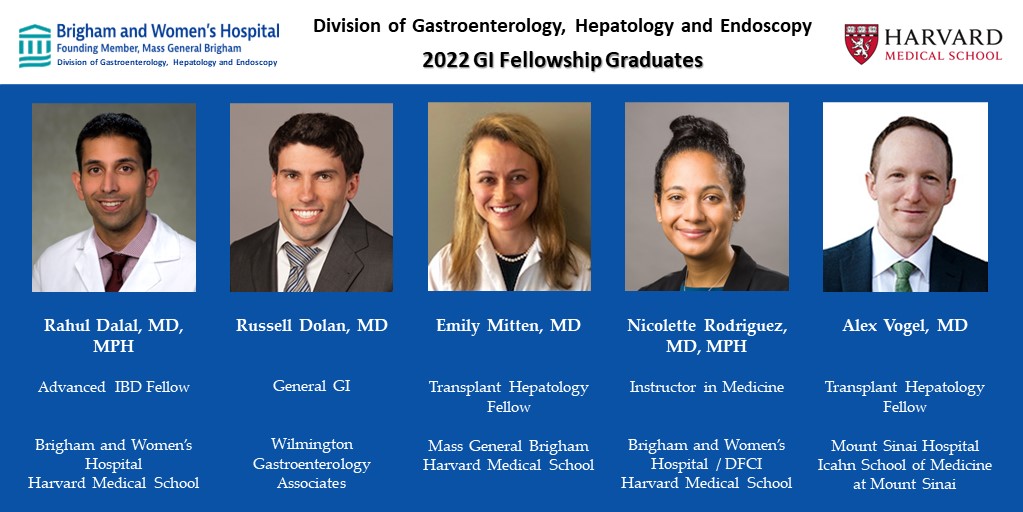 As the new academic year begins, we wish the best to our 2022 #BrighamGIFellowship graduates as they enter the next stage of their career ❤️🎓

We look forward to all the future accomplishments of these rising🌟 in GI &amp; hepatology

#BrighamGIAlum #FutureofGI #GIFellowship