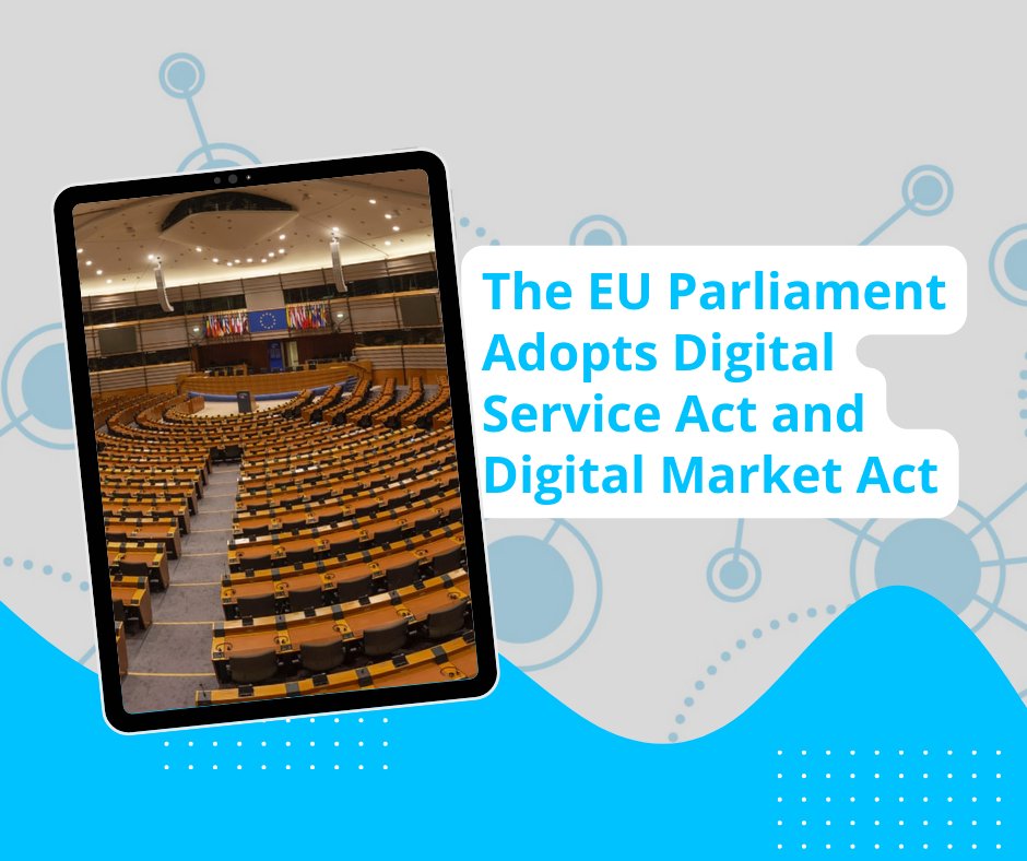 📣 Important update for our #digitallife: Digital Service Package was approved <a href="/EUparliament/">European Parliament</a> today!
✅ It will enable to live in a #safe #digital #space where fundamental #rights are #protected and where you will be able to #innovate and #develop skills.