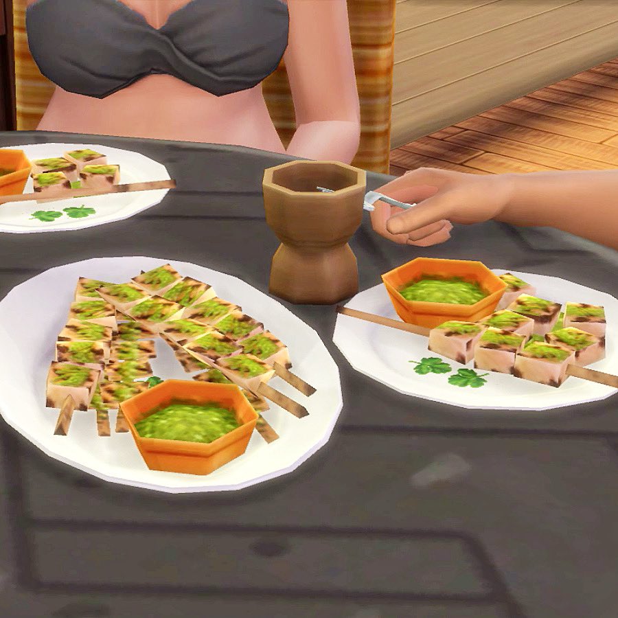 saraphineit's tweet photo. Summer noms 🍢🌞 some of the food in #TheSims4 looks great! I have often found myself looking up recipes to make irl…anyone else? 😅
#ShowUsYourSims &amp; the food they eat https://t.co/Jv9HXKEk2R