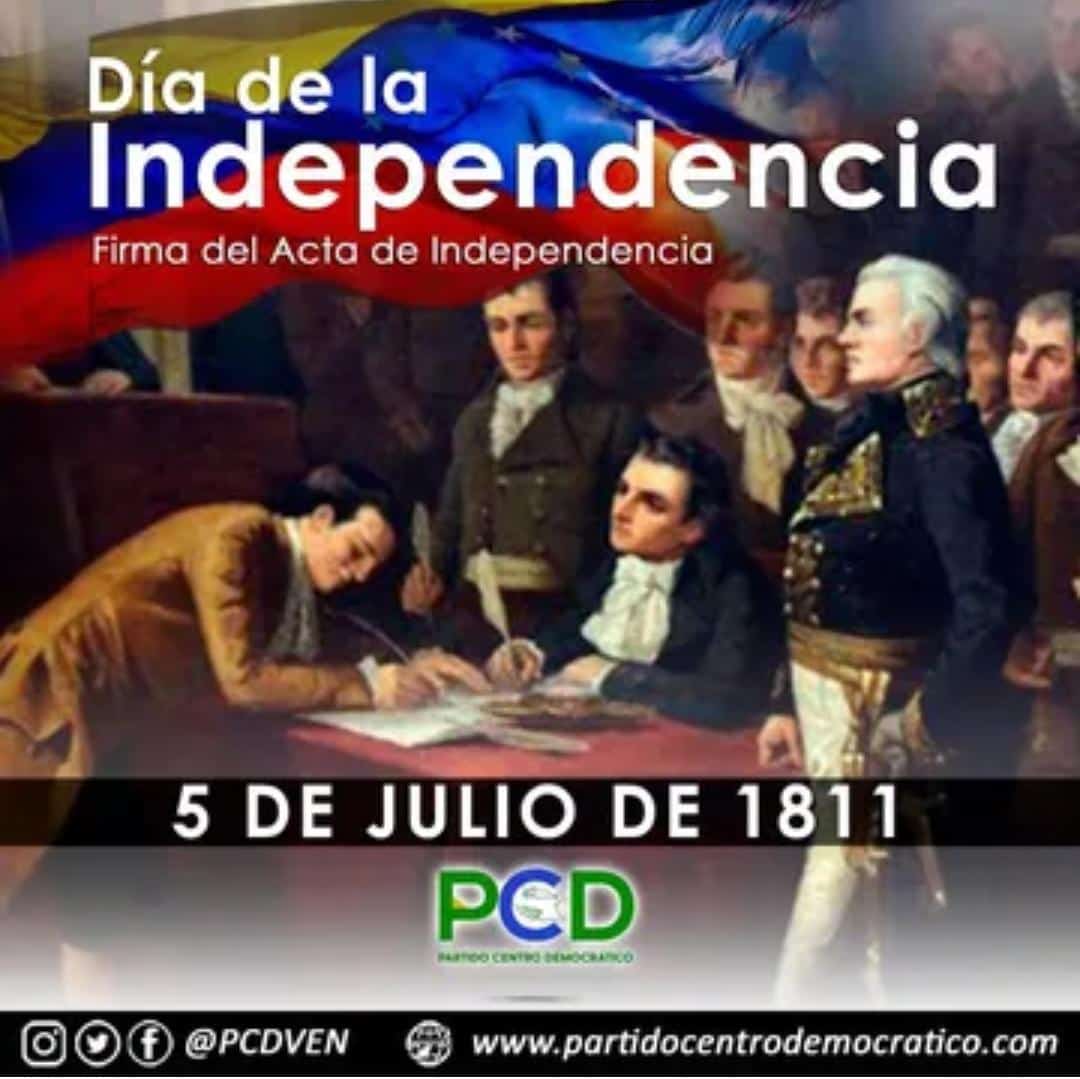 UCPVenezuela's tweet photo. Declararon el5 de julio su independencia de la Corona de España,estableciendo una nueva nación basada en principios republicanos yfederales aboliendo para siempre la Monarquía bajo los valores de la igualdad de los individuosla libertad de expresión y la prohibición de la censura https://t.co/z6LfFnBjmx