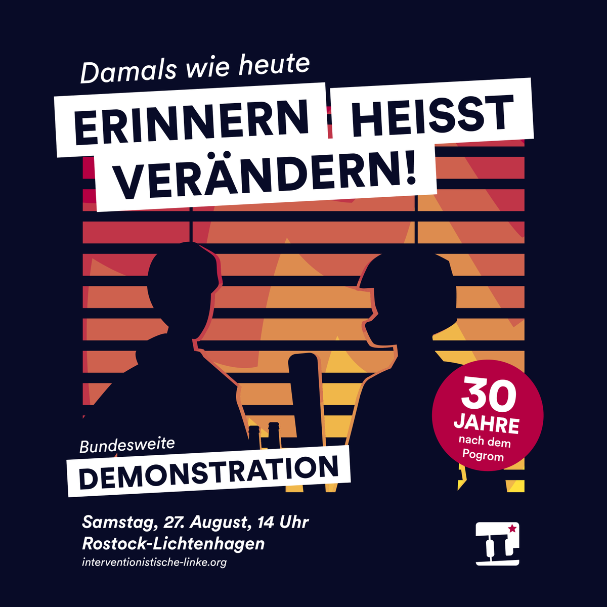 il_kiel's tweet photo. Morgen beginnt unsere Mobitour für #Rostock-#Lichtenhagen im Tableau-Kulturcafé Flensburg. Neben Informationen über die Pogrome '92 könnt ihr dort Bustickets für eine gemeinsame Anreise erhalten. Es folgen Veranstaltungen mit Ticketverkauf in Kiel.@Antifa_Fl #antifash #nonazissh https://t.co/eHq9HS5qgm
