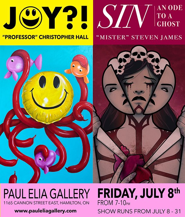 Joy?!/Sin featuring "Professor" Chris Hall and "Mister" Steven James opens this Friday, July 8th! - mailchi.mp/ad6b43804b23/p…