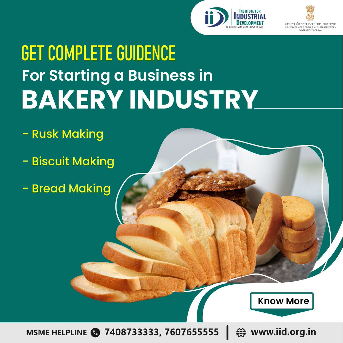 IIDIncubator's tweet photo. You can also start a business in Bakery Industry and become a successful entrepreneur.
Download Now- https://t.co/scjvZVDF7b
#BakeryIndustry #Bakers #Entrepreneurs #StartupOwners #Entrepreneurship #MSME #MSMEHelpline #IID #IIDForEntrepreneurs #IIDProjectReport https://t.co/11syEe5sts