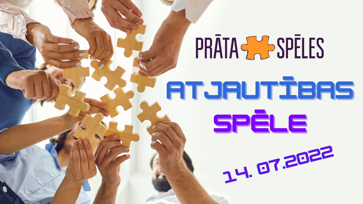 🗓️ 14. jūlijā "Prāta Spēles" piedāvā atvēsināt vasarā sakarsušos prātus atsvaidzinošā ATJAUTĪBAS SPĒLĒ.

🧩 Komandas sagaida 10 raundi, kuru receptē ietilps šķipsniņa zināšanu, kripatiņa intuīcijas un daudz atjautības un attapības!

🔗 facebook.com/events/7161032…