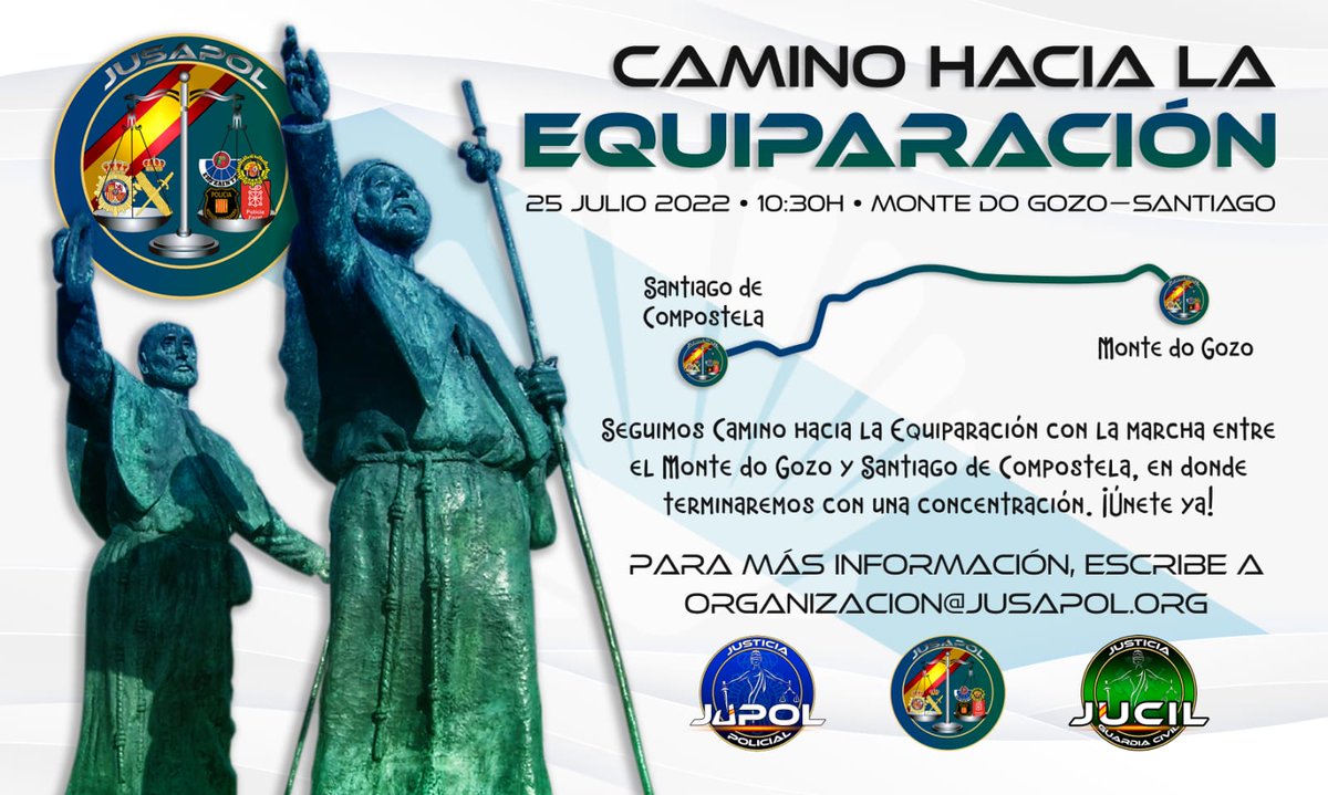 jusapol's tweet photo. Sólo hay un camino hacia la #EquiparacionYa 

Proponemos llevar nuestra reivindicación hasta donde sea necesario
#CaminoDeLaEquiparacionYa

Info ⤵️ https://t.co/x2i4fFkG0Y