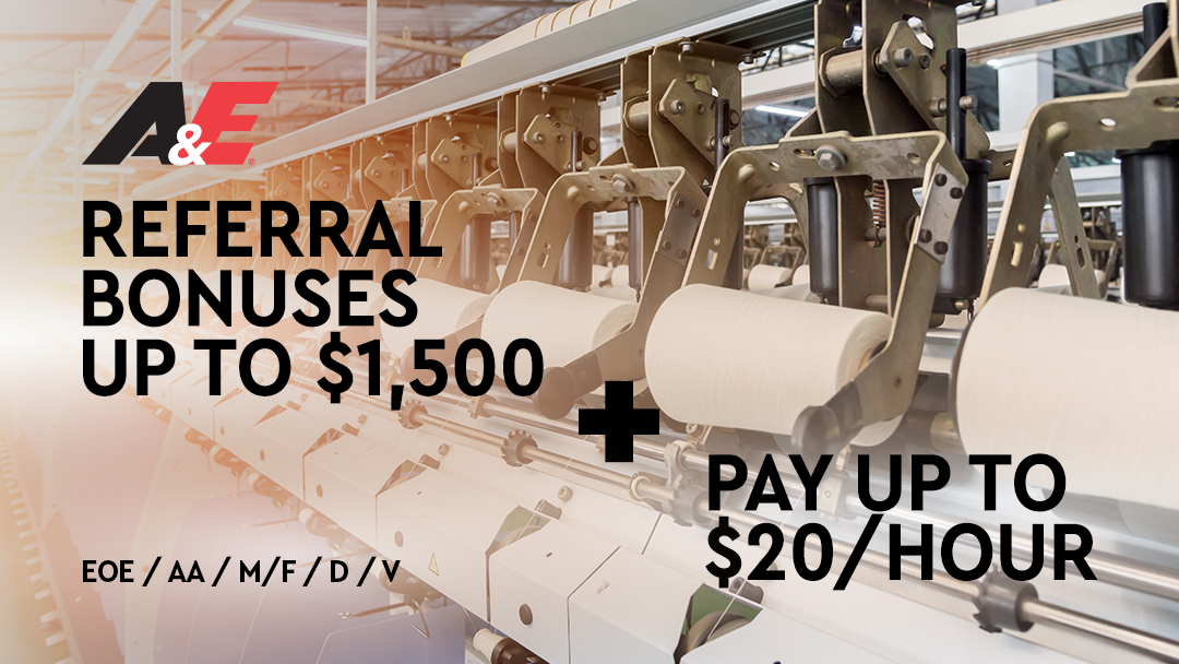 AmericanEfird's tweet photo. Discover your new career in textiles today! Get hired in as little as 3 days. Go to https://t.co/KDJtHV1kCR and use the code 1110 on your application.

#AmericanTextiles #ElevateTextiles https://t.co/fcp9xN8wWC