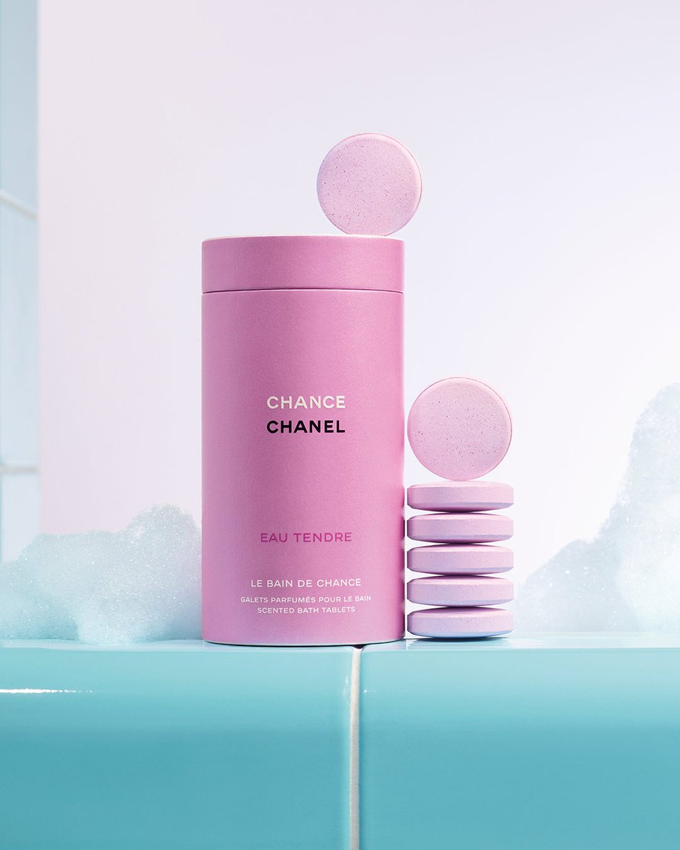 New CHANEL CHANCE EAU TENDRE Scented Bath Tablets leave skin