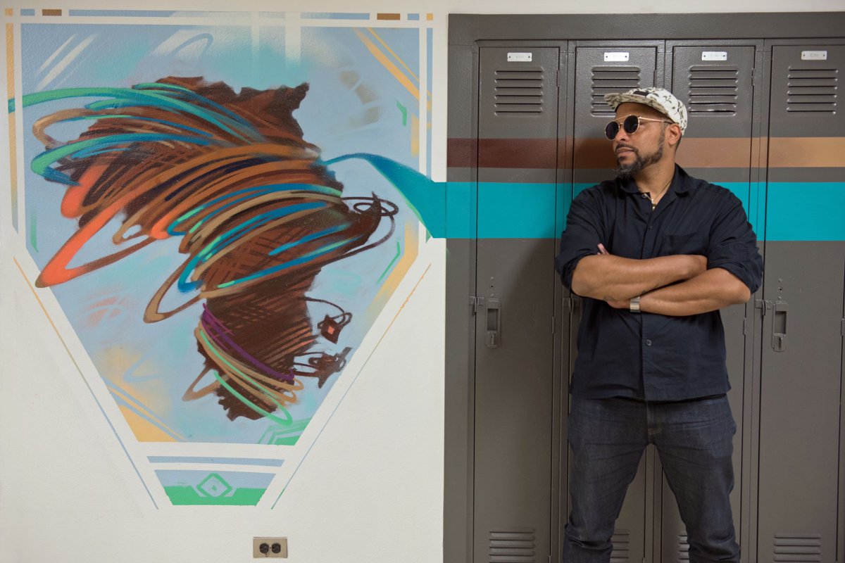 Centre of Excellence for Black Student Achievement (@tdsb_cebsa) on Twitter photo Did you know that the walls at the Centre of Excellence for Black Student Achievement <a href="/tdsb/">Toronto District School Board</a> are beautifully decorated and adorned by art created by Danilo Deluxo?
<a href="/DaniloDeluxo/">Danilo Deluxo McCallum</a> is an award-winning Afrofuturist, muralist and cultural curator.
#tdsbcebsa #tdsb Did you know that the walls at the Centre of Excellence for Black Student Achievement <a href="/tdsb/">Toronto District School Board</a> are beautifully decorated and adorned by art created by Danilo Deluxo?
<a href="/DaniloDeluxo/">Danilo Deluxo McCallum</a> is an award-winning Afrofuturist, muralist and cultural curator.
#tdsbcebsa #tdsb