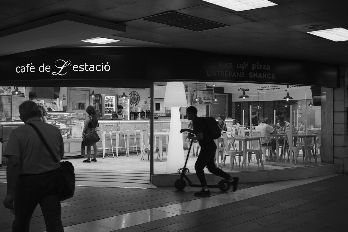 Café in Barcelona‘s metro system. The details tickle my brain in good ways.