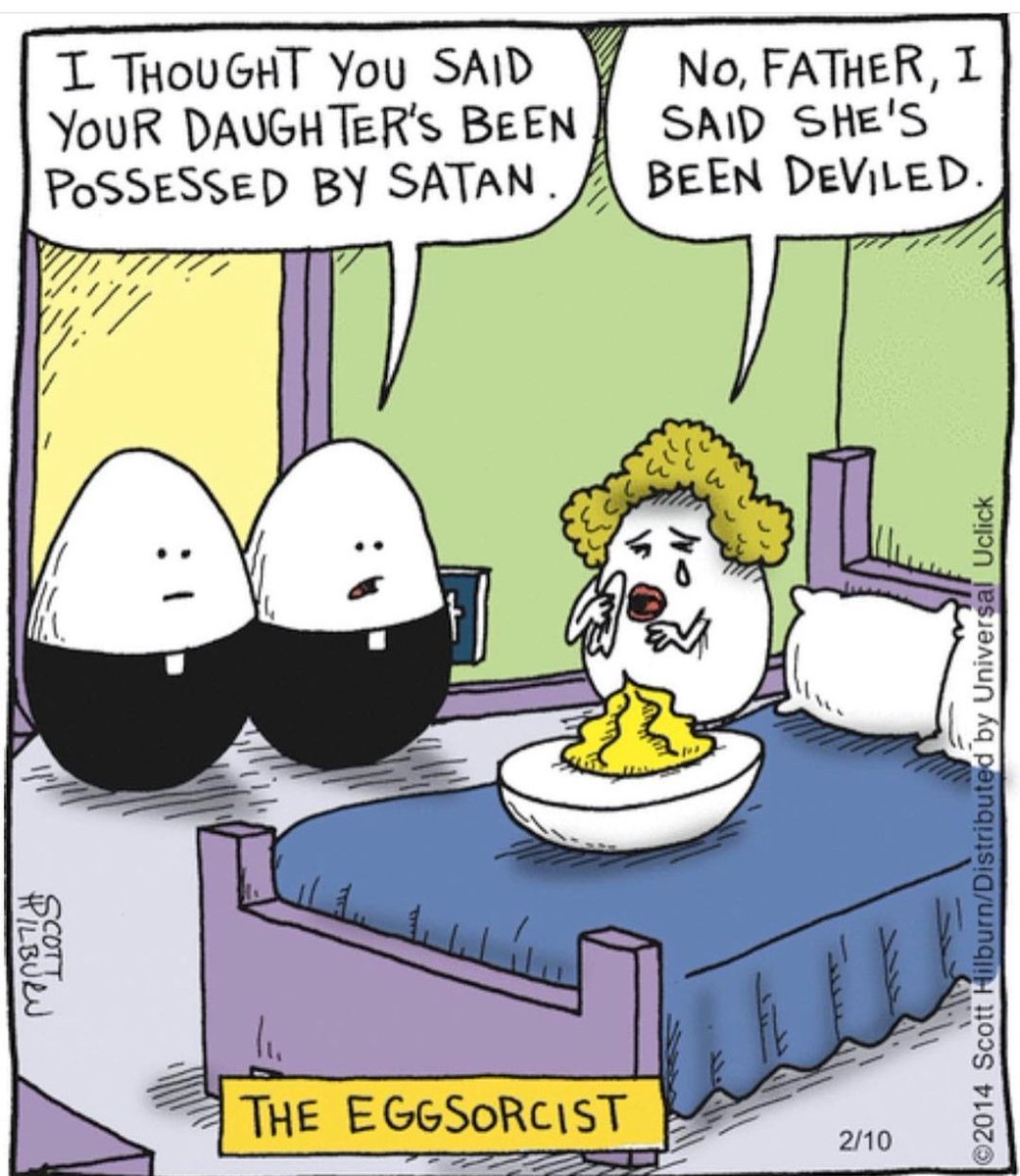 Shanaliag's tweet image. Deviled egg anyone?? 
I can&apos;t!! 👇🏼 🤣😂🤣😂
#deviledegg #eggsorcist