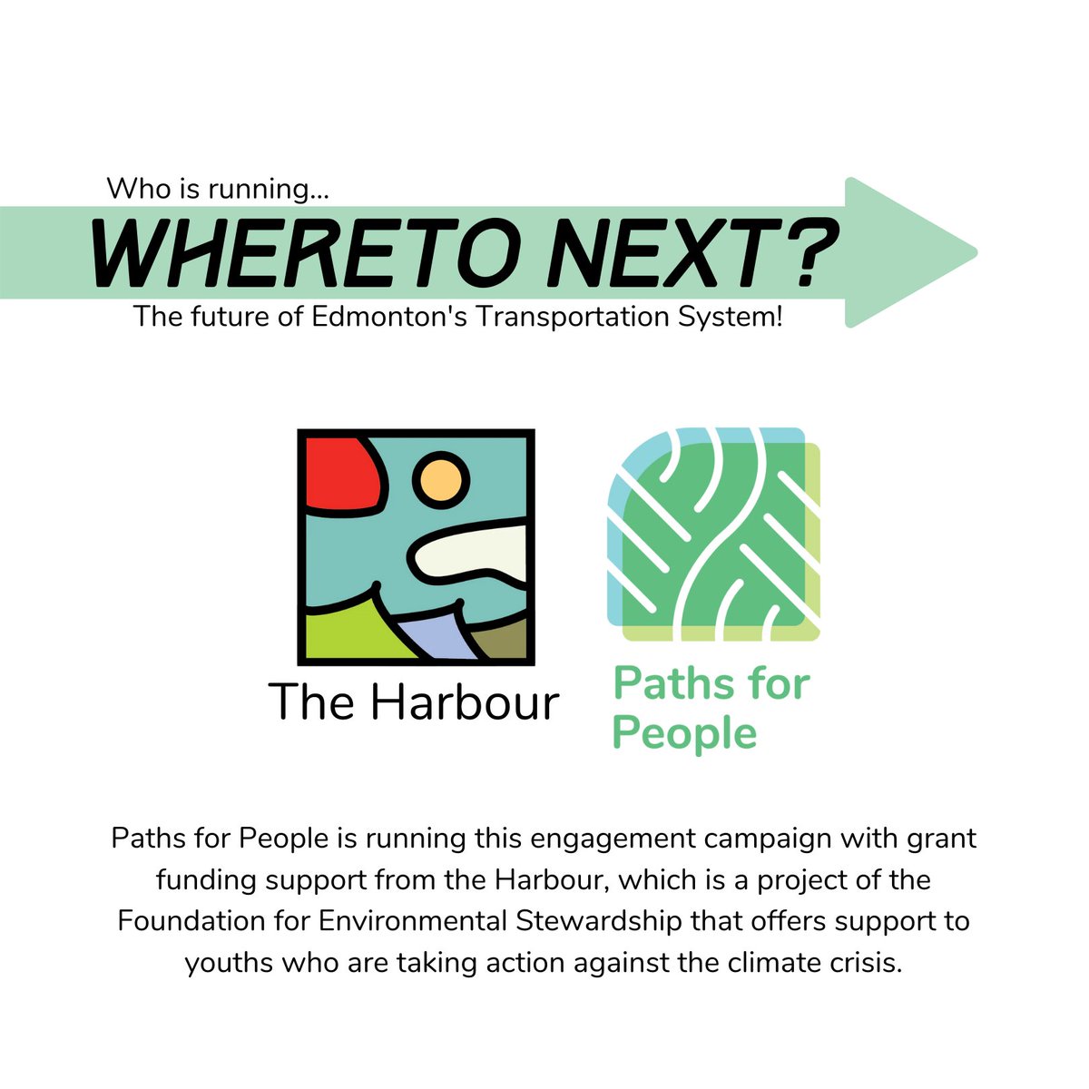 The folks <a href="/pathsforppl/">Paths for People</a> are launching an initiative to explore youths' perspectives on transportation in #yeg! Results from this survey will provide information for Council's Fall budget decisions. Click the link below to take part!

🔗bit.ly/3upy8ua