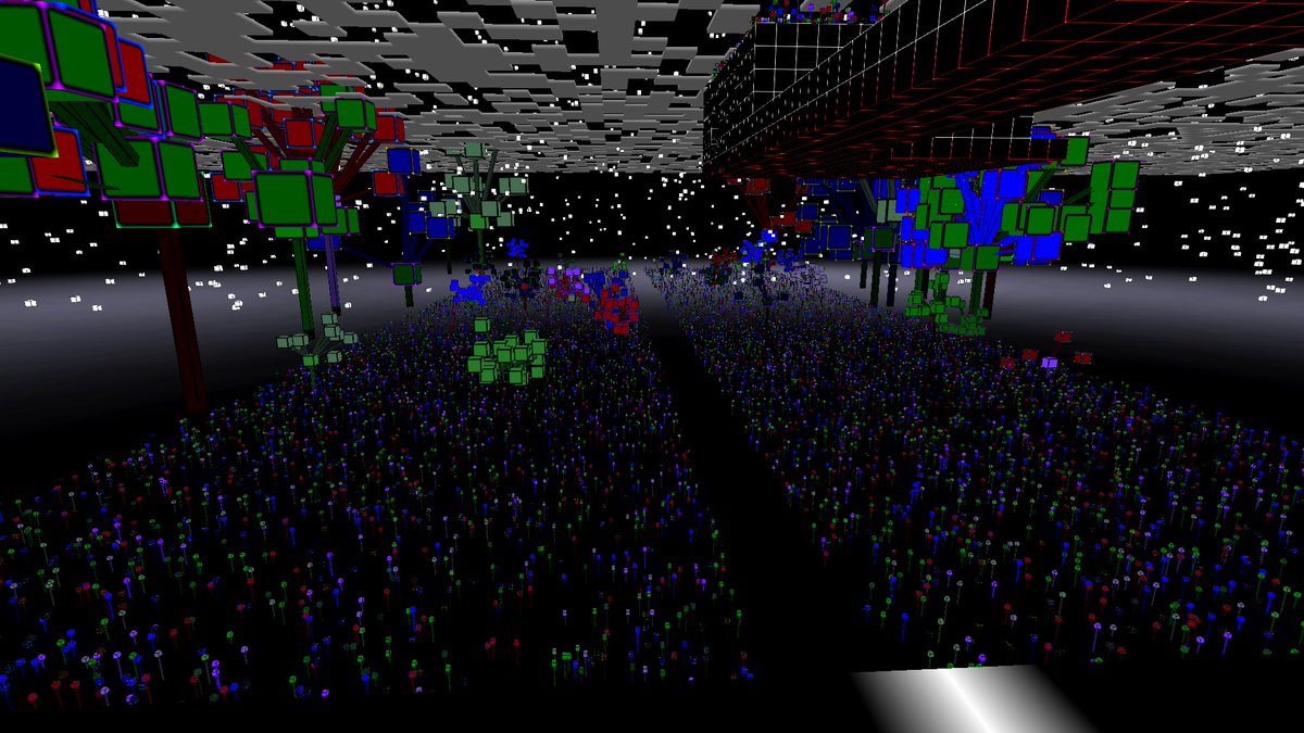 TesselArts's tweet photo. Decided to make myself a bit of a voxel garden whilst playing with making flowers in a geometry shader!

#GameDev #IndieDev https://t.co/Ldn46qLfhK