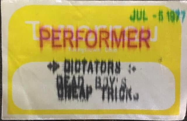 On this day in Dictators history.... Cheap Trick and the Dead Boys opened for The Dictators at the Cleveland Agora - July 5, 1977