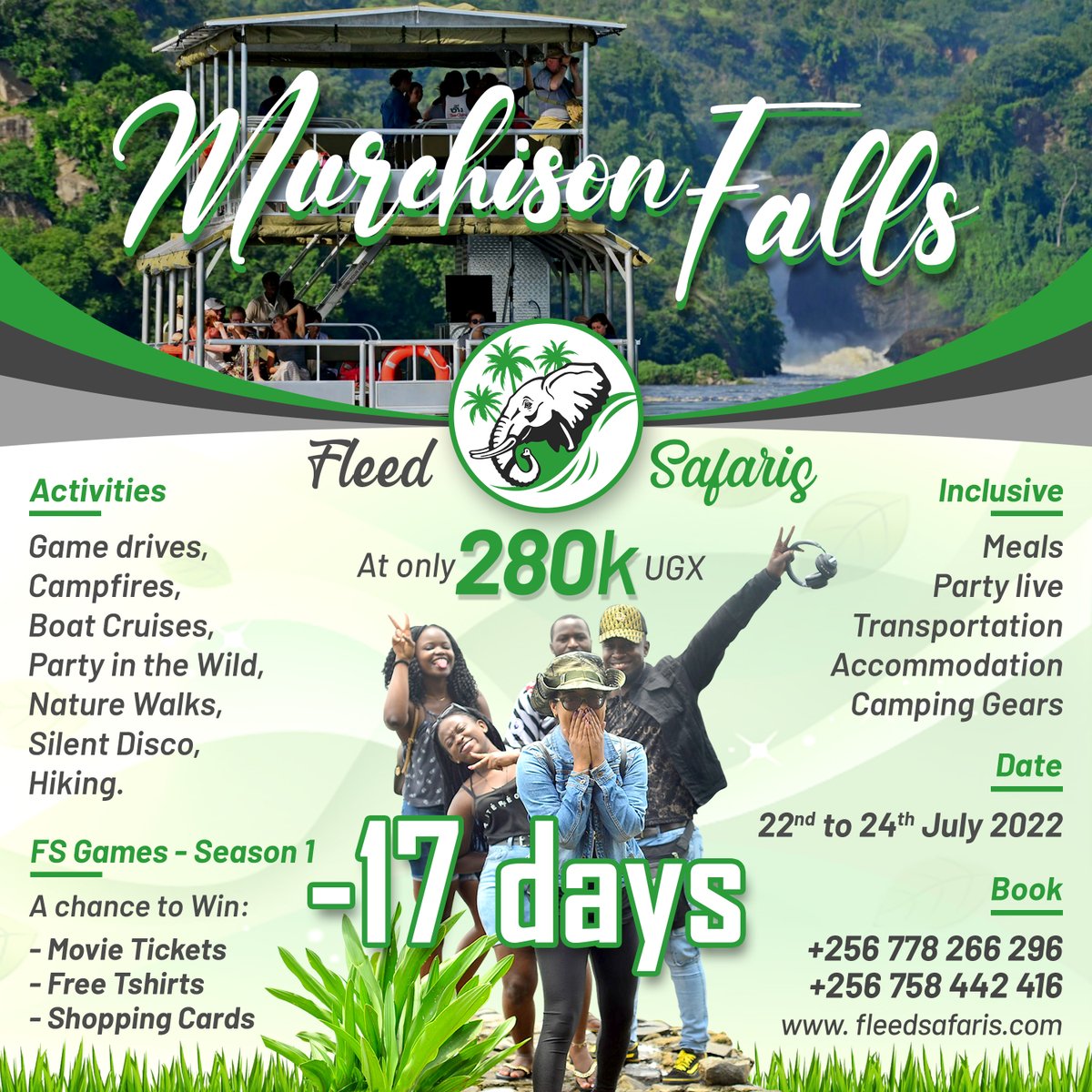 fleedsafaris's tweet photo. 😯Only -17 days left. Add on your calendar.. the rendez-vous in Marchison Falls is rushing.

#MurchisonFalls #MurchisonUganda #MurchisonTrips #VisitUganda #FleedSafaris #FleedTech https://t.co/U5L9pnR95O