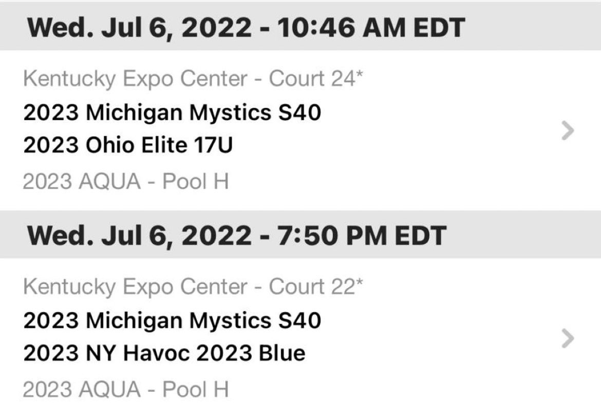 Come catch our games tomorrow in Louisville!!