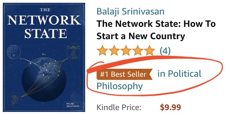 I’m already half way through <a href="/balajis/">Balaji</a>’ new book #TheNetworkState. Can’t put it down, it’s every bit as amazing as expected. The theories are developed much further than previous talks, and there are some new surprises, like #TheOneCommandment. A must-read book‼️