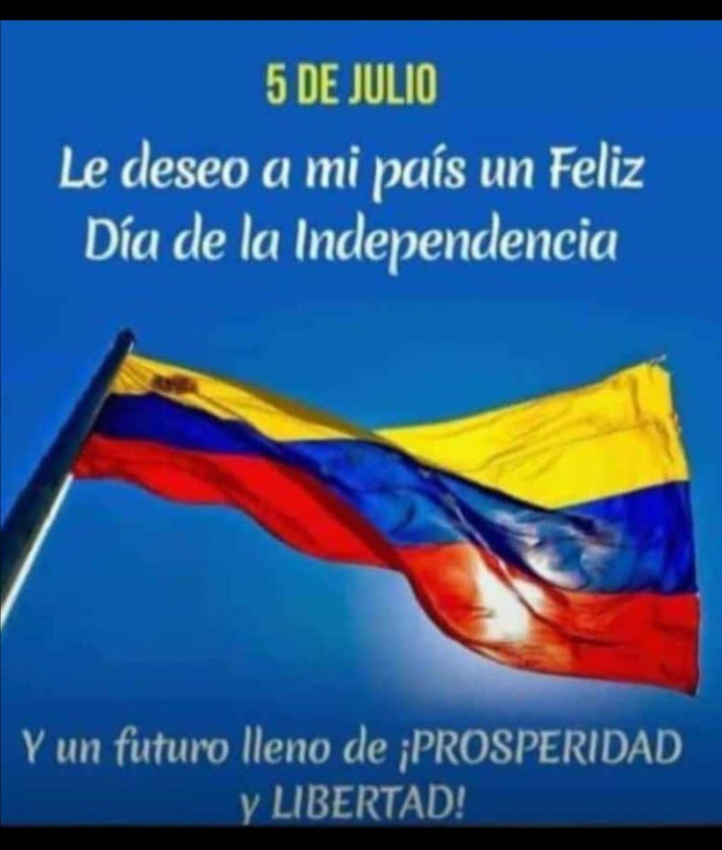 Raulalejandroof's tweet photo. Gloria al Bravo pueblo.. Feliz 5 de julio Venezuela! Tal Día como hoy nuestro Libertador Simón Bolívar junto a Francisco de Miranda y Juan Germán Roscio nieves, proclamaron  el acta de nuestra independencia venezolana. 🙏🇻🇪👍. Vamos pa lante.!! https://t.co/UCX34jXwyb