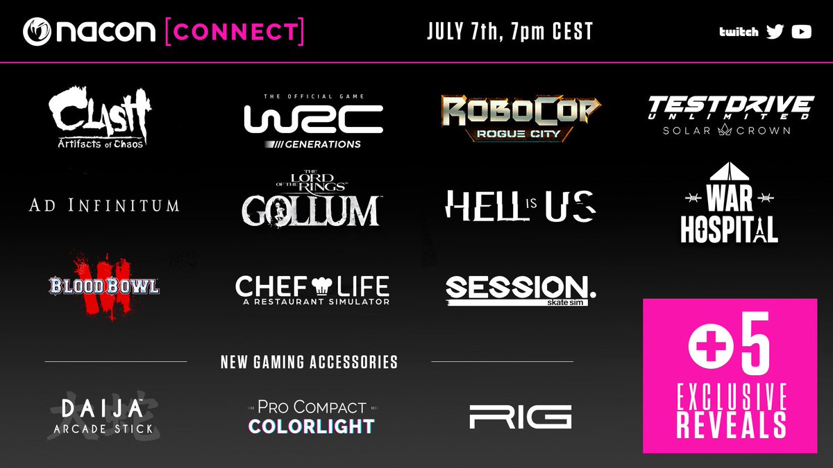 Are you ready to face the nightmares in the trenches? #NaconConnect 

📆 July 7 at 6pm BST | 7pm CEST | 10am PDT
📺 youtu.be/jwkTwMa3c-A
📺 twitch.tv/Nacon

Subscribe &amp; hit the 🔔 to get notified when the show starts.