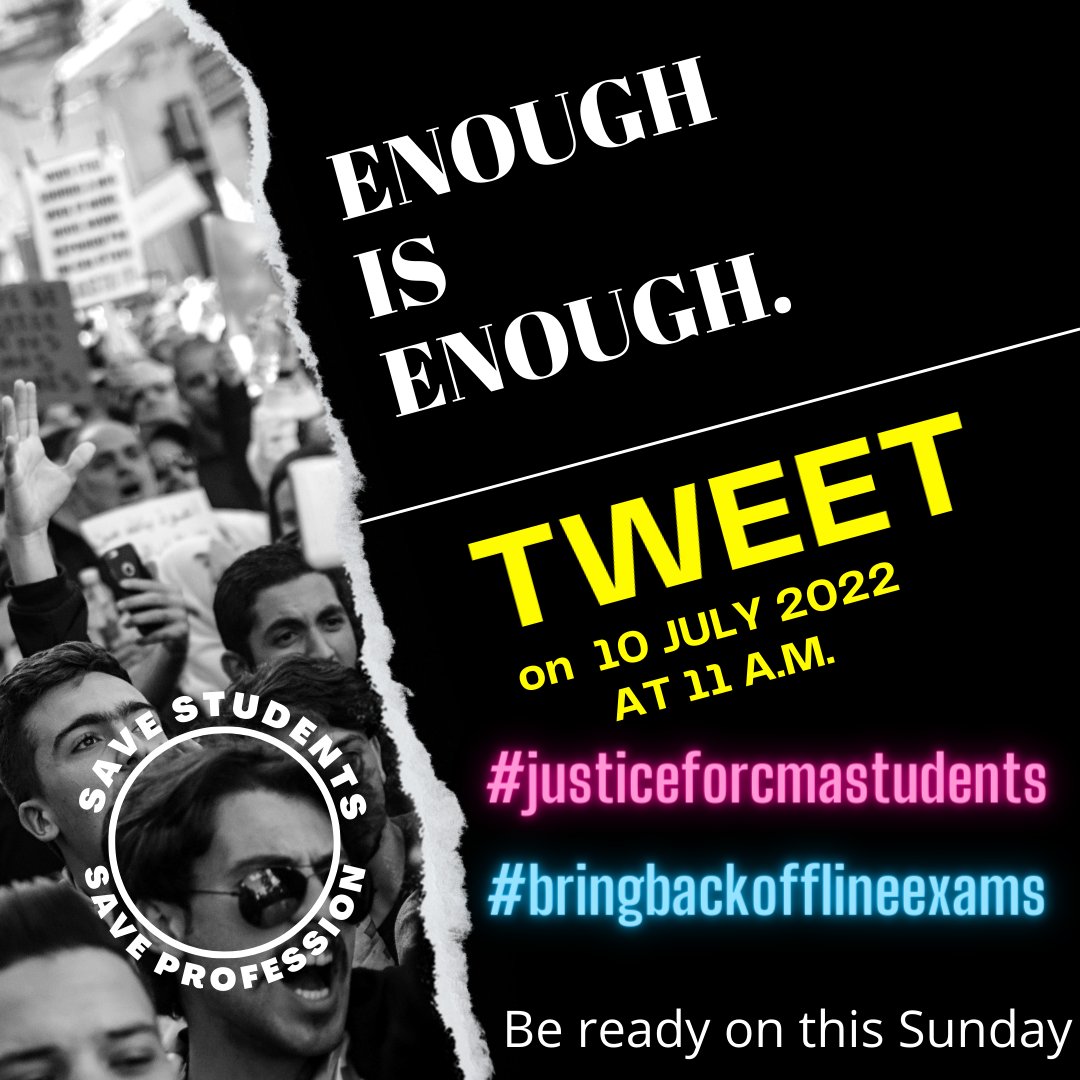 ICMAISU's tweet photo. #justiceforcmastudents
#bringbackofflineexams 

@ICMAISU @cmaclubindia @IamAnandKumar2 @AshishThatte @cmaclubind @CANITINRAJPAL2 @cma_family @CmaKashyp @CMALogics https://t.co/VaLgACPWGU