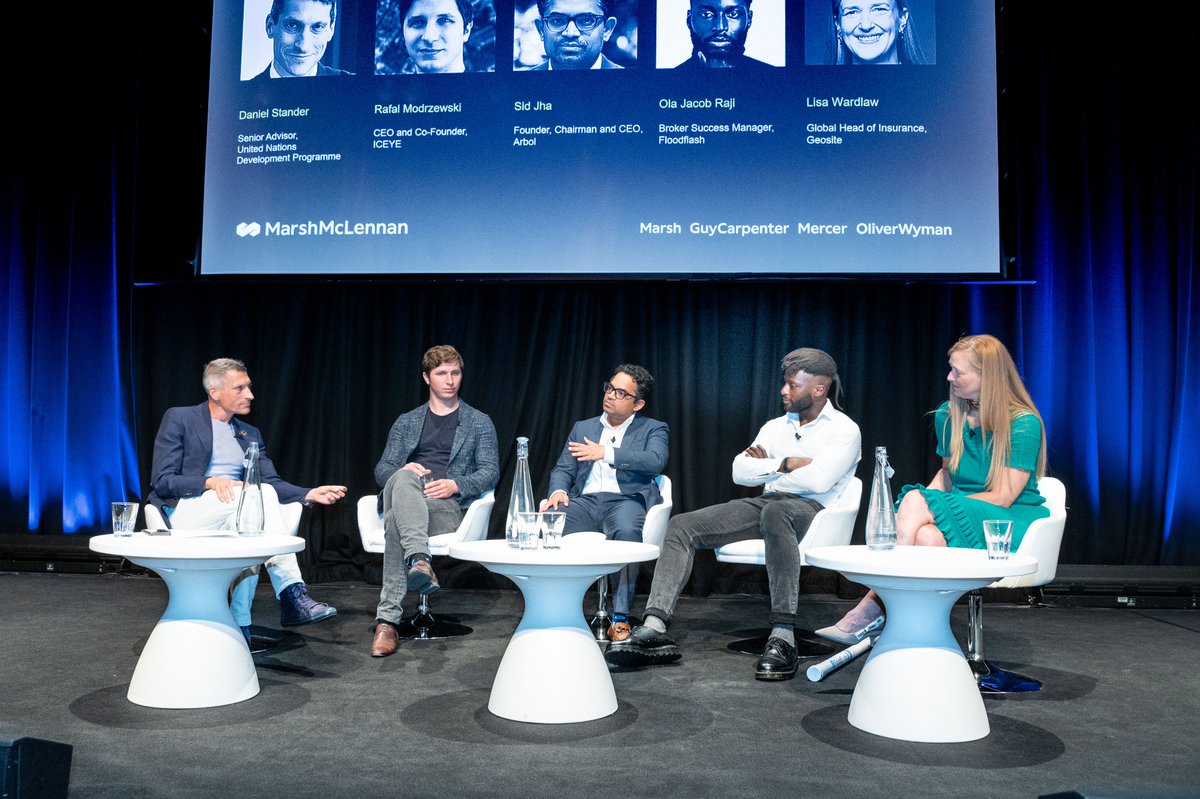 "We have to be nonlinear in our approach so that we don’t view our role as simply replacing or swapping out parts of the #insurance process," said <a href="/wardlawm3/">Lisa M Wardlaw</a> at <a href="/MarshMcLennan/">Marsh McLennan</a>'s Rising Professionals' Global Forum, with leaders at <a href="/UNDP/">UN Development</a>, @iceyefi, <a href="/ArbolMarket/">Arbol</a>, and <a href="/FloodFlash_Ins/">FloodFlash</a>