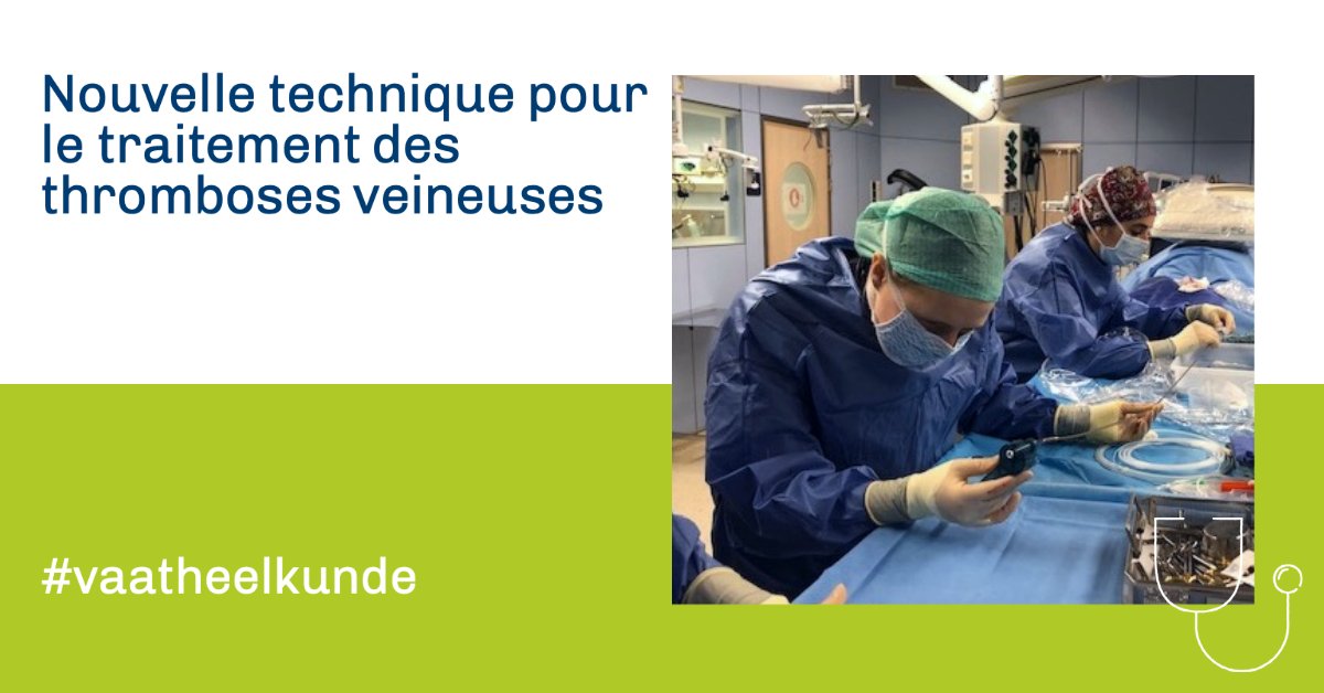 Une première ! 📣 Nous sommes le premier hôpital de Bruxelles à utiliser une nouvelle technique pour traiter les patients atteints d'une #thrombose de la jambe.

De voordelen? Minder kans op complicaties en geen verblijf op intensieve zorgen. bit.ly/3ApjzdN