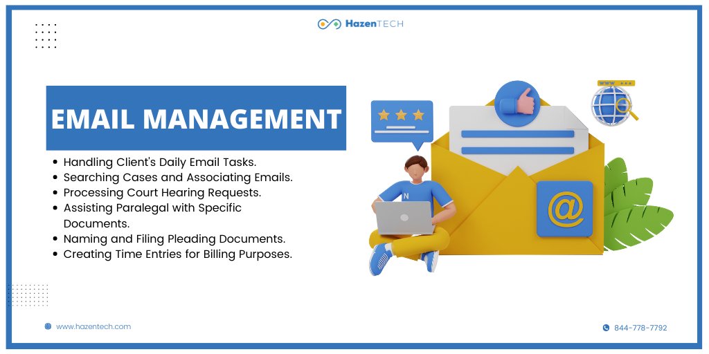 TechHazen's tweet image. Emails are the most formal business exchange, especially when dealing with law firms and cases. We ensure that nothing gets missed.

#HazenTech #EmailHandling #Emails #LitigationSupportServices #LegalServices