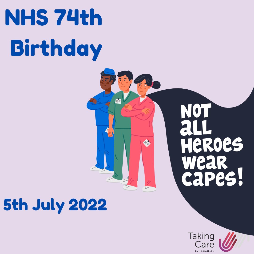 Happy 74th birthday to our amazing <a href="/NHS/">@NHS</a> from everyone at Taking Care. Thank you to all the hardworking workers, nurses, doctors, NHS staff and important people who have been part of the NHS throughout their 74 years of excellent service.

#NHS #NHSheroes #NHS74