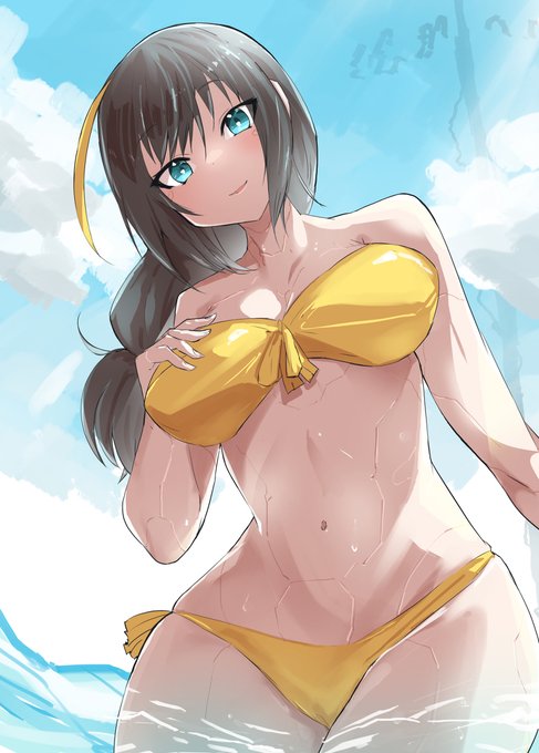 キビちゃん水着 #漫画 #オリジナル #ロボ娘 #アンドロイド https://t.co/qsdQMpxl83 