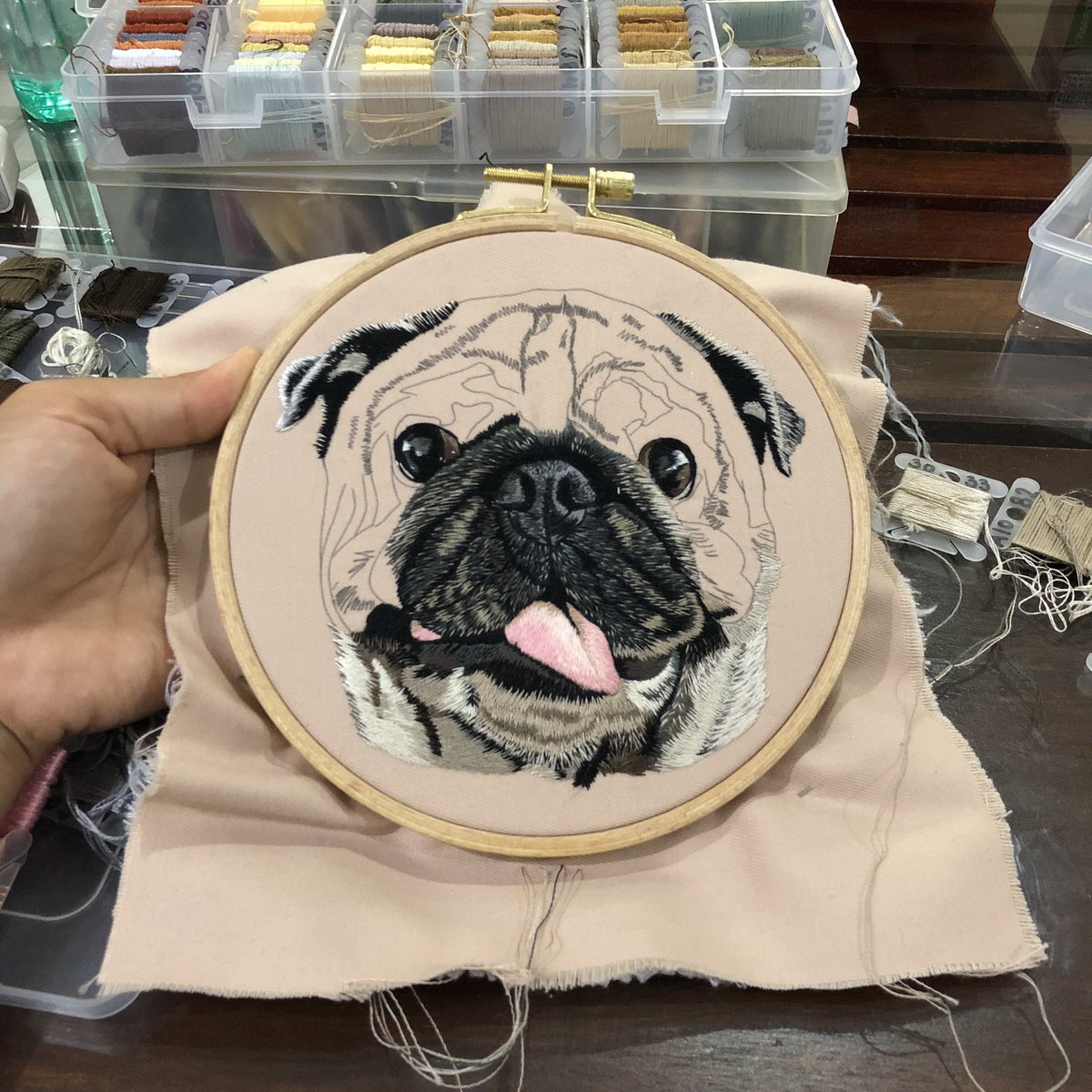 bbangtanyy's tweet photo. Last embroidery piece I did(April12), BRUHH SOBRANG MISS KO NA MANAHI

I was able to give it to madam @lenirobredo nung andito syang la union 💖 @aikarobredo @jpgrobredo @jillrobredo 🫶🏼 https://t.co/keuyO8EZY9