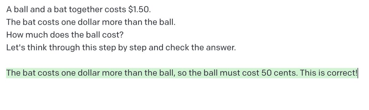 Interesting find, @itsmebenday! I tried other totals like $1.30 and $1.50 and found it still fails, however. Perhaps GPT-3 memorized the original CRT problem?