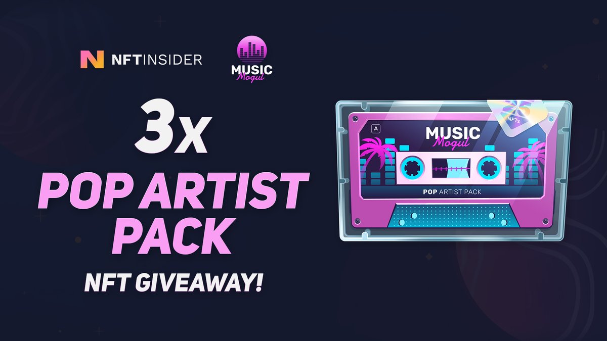 NFTInsider_io's tweet photo. Thanks to @musicmogul_io, we have another 3 Pop Artist Packs to give away, worth 850+ WAX each!

To enter:
1⃣ Follow @NFTInsider_io &amp; @musicmogul_io
2⃣ Like &amp; RT
3⃣ Tag 2 friends
👇 Drop your WAX wallet below!

⏳ Entries close at 21 UTC on Friday! https://t.co/IuHBi2Lpd1