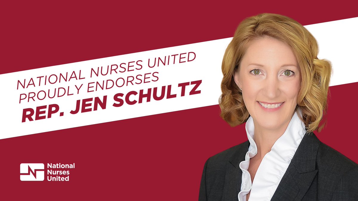 We are proud endorse <a href="/RepJenSchultz/">Jen Schultz</a> for the U.S. House in #MN08. 

Rep. Schultz has stood with nurses in our fight for safe patient care and has pledged her support for #MedicareForAll, workers’ rights, and #SafeStaffing. Northeastern Minnesota needs her leadership in Congress.