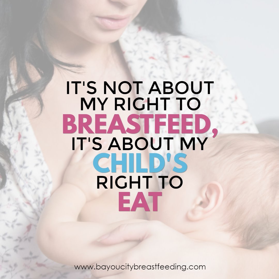 "It's not about my right to breastfeed, it's about my child's right to eat."
.
.
.
.
.
.
.
#bayoucitybreastfeeding #breastfeeding #lactationconsultant #IBCLCs #prenatalclass #lactation #breastmilk #baby #mom #nipple #mother #breastfeedingmom #motherhood #momlife #newborn #nursing