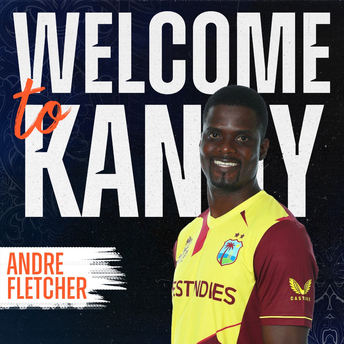 KandyLPL's tweet photo. The Spice Man hops aboard. Andre Fletcher brings all his charisma and glamor to Kandy as he joins the Kandyan franchise for LPL 2022. 🕺

#KandyLPL #LPL2022 #PlayerDraft 🏏 https://t.co/A6iAsmUdkr