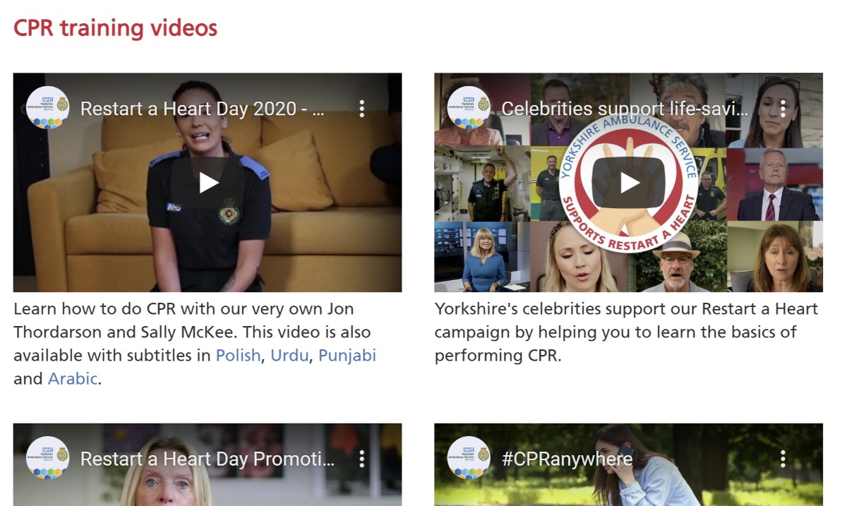 Want to learn a new skill?

Take a look at our Restart a Heart website and learn the life-saving skill of CPR. 

Visit: ow.ly/342950JJKJ2