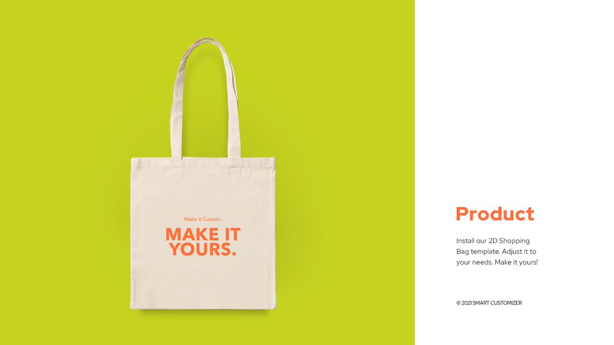 CustomizerSmart's tweet image. Find the product models you need in our product template library and add them to your shop! 
New Product template - Customizable Cotton bag
Demo:bit.ly/3xJKZcJ

#productcustomizer #shopify #3D #2D #customization #personalization #smartcustomizer