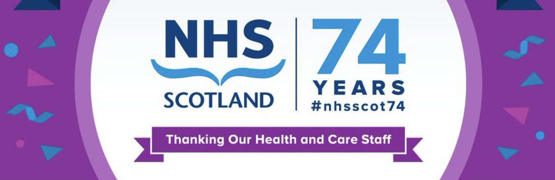 Happy Birthday to our NHS, 74 today! Many thanks to all the health & social care staff for all of their efforts. #nhsscot74