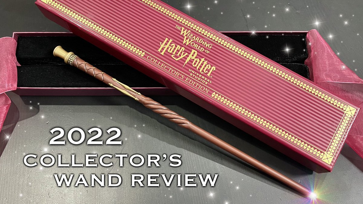 pottercollector's tweet image. The Wizarding World of Harry Potter has a NEW Collector&apos;s Edition wand for 2022! It looks and feels luxurious with its gold and brown coloring and magical shapes! Watch the video for information about how to WIN one of these wands! youtu.be/boNFoaoicHg