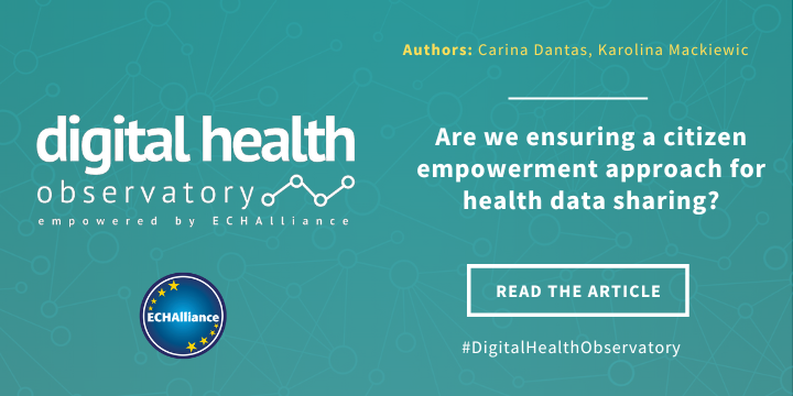 ECHAlliance's tweet photo. Check the new #DigitalHealthObservatory article "Are we ensuring a citizen empowerment approach for health data sharing?" by @dantas_carina & @ka_mackiewicz here👇
https://t.co/V7uTjttqhM https://t.co/bqxQEn8jbE