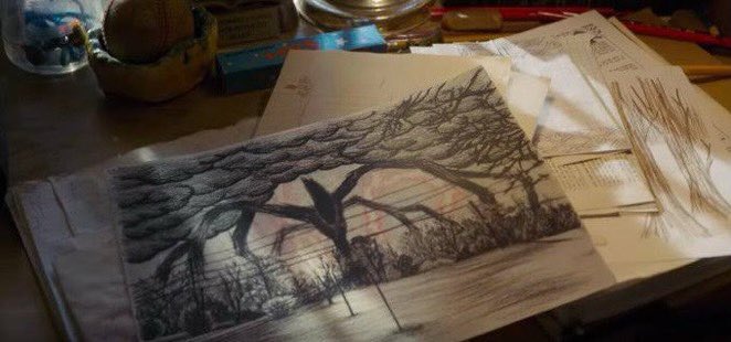 SandisemoY's tweet photo. E aqui temos o maior vilão da 5° Temporada. O desenho do Will, nunca será apenas um desenho qualquer.
#StrangerThings 
#strangerthingsseason4 https://t.co/xbLp4mROGn
