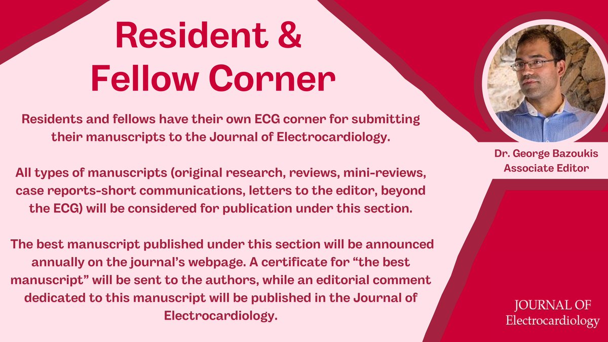 #JECG is proud to introduce the new Associate Editor of our Resident and Fellow Corner: Dr. George Bazoukis. We are honored to have him join our team! #ResidentCorner #FellowCorner